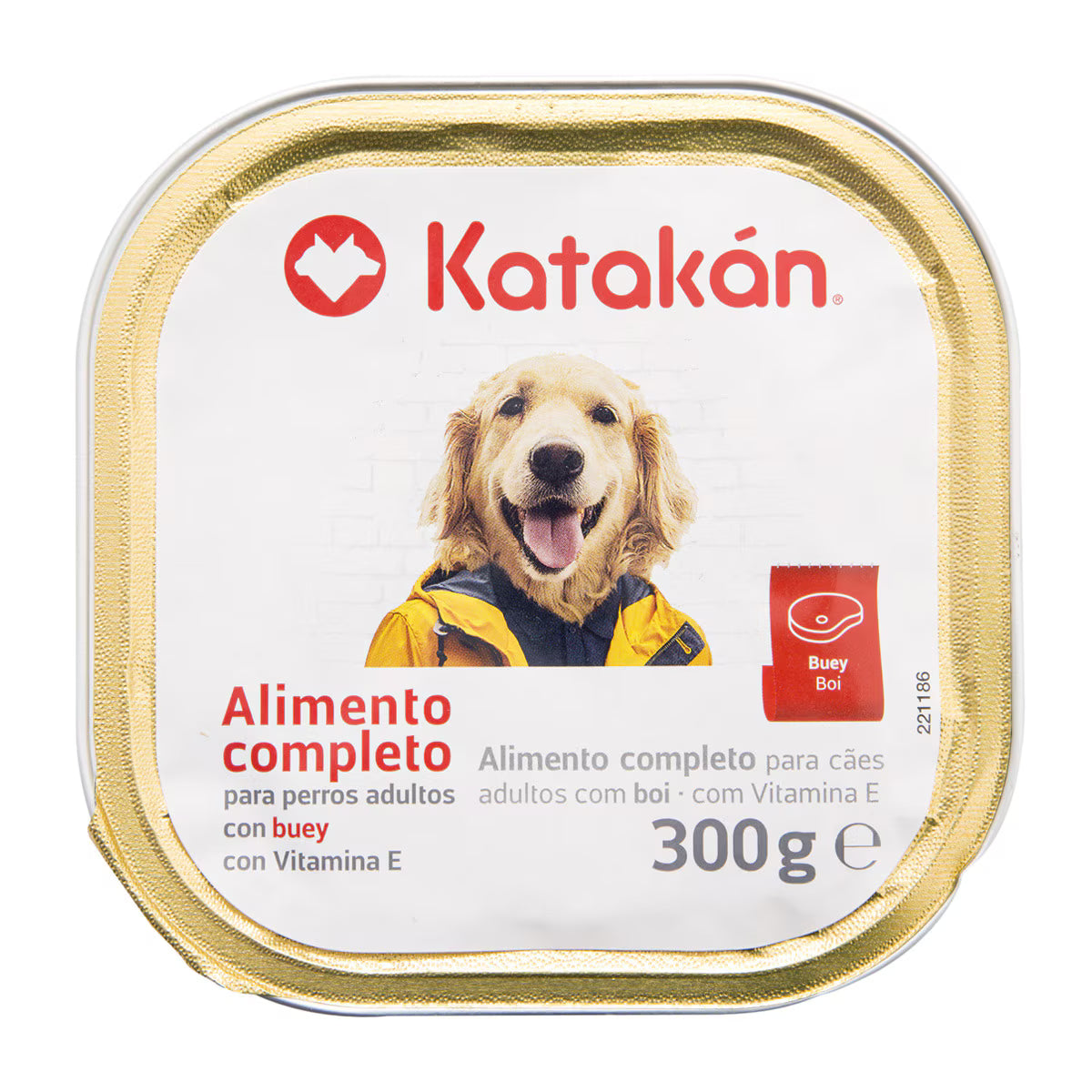 Comida húmeda para perros adultos Katakán buey 300 g