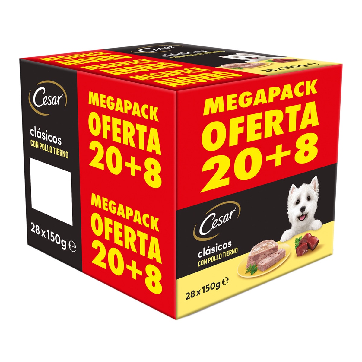 Comida húmeda para perros Cesar Clásicos paté pollo