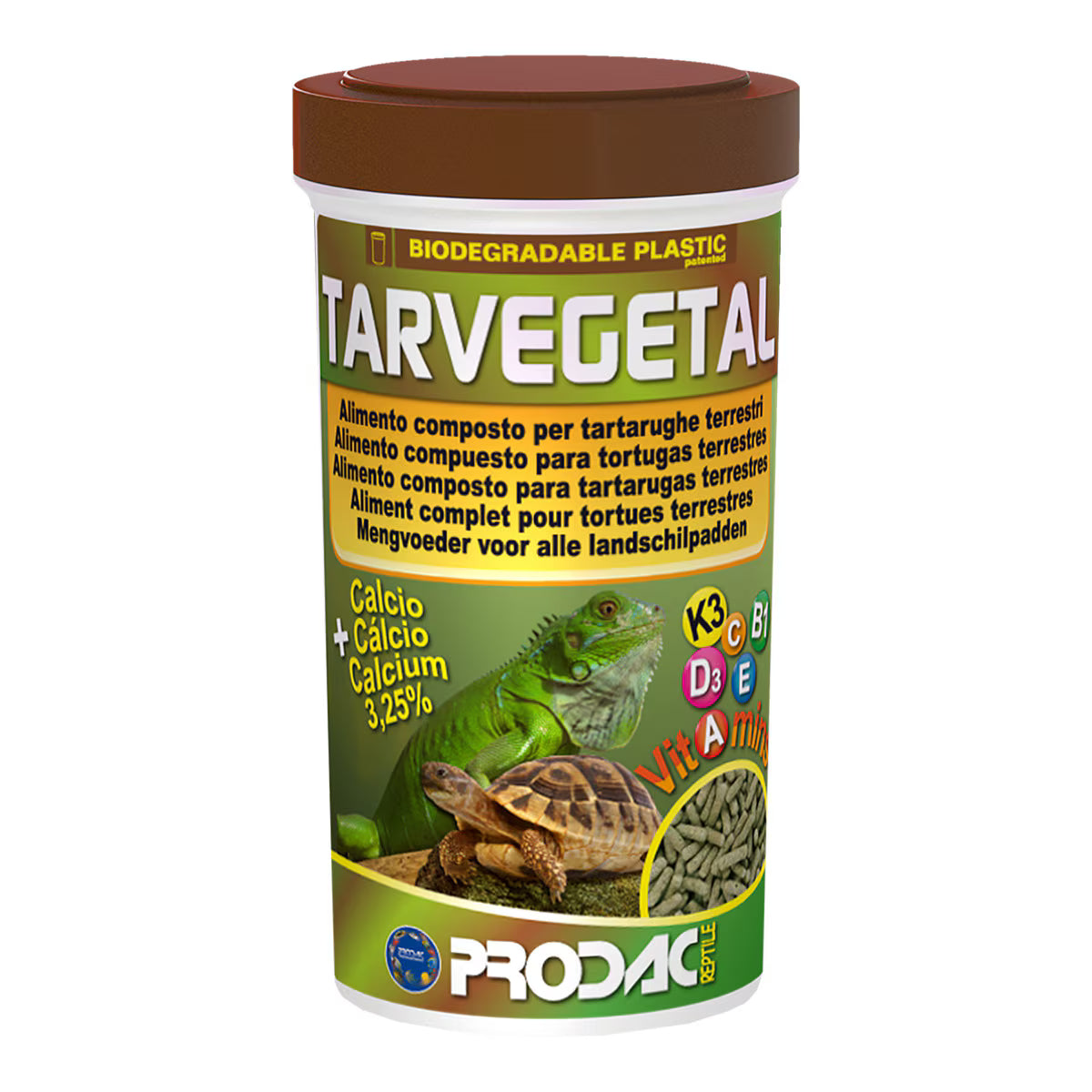 Comida para tortugas terrestres e iguanas Prodac Tarvegetal 1200 ml