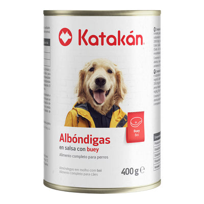 Comida húmeda para perros adultos Katakán albondigas en salsa con buey 400 g