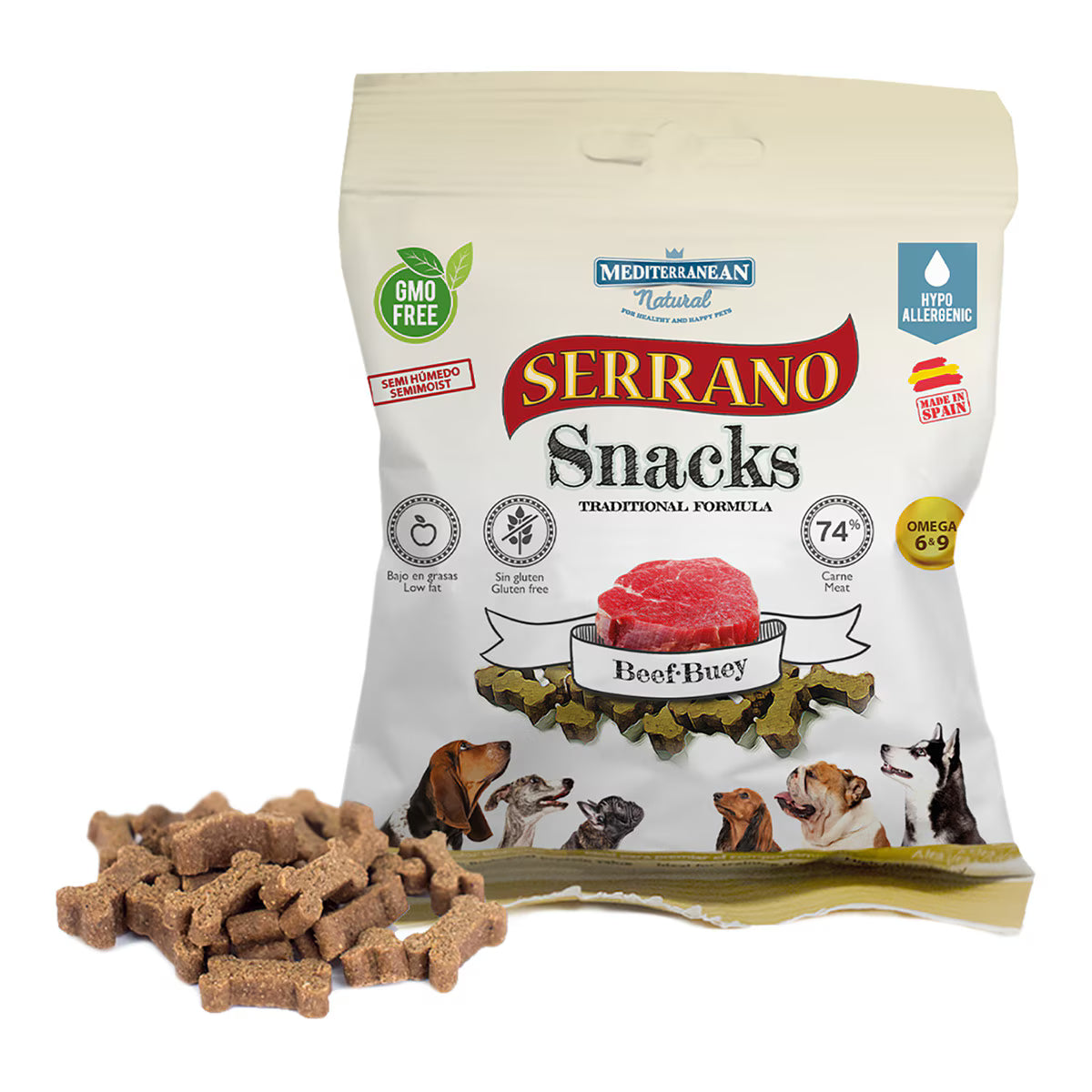 Snack para perros Mediterranean Natural Serrano 85 g