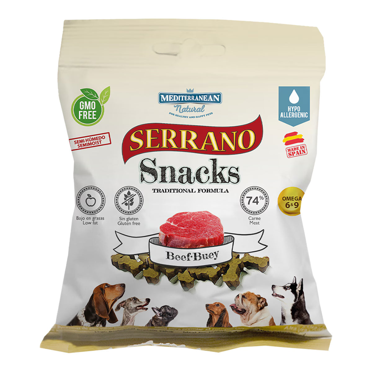 Snack para perros Mediterranean Natural Serrano 85 g